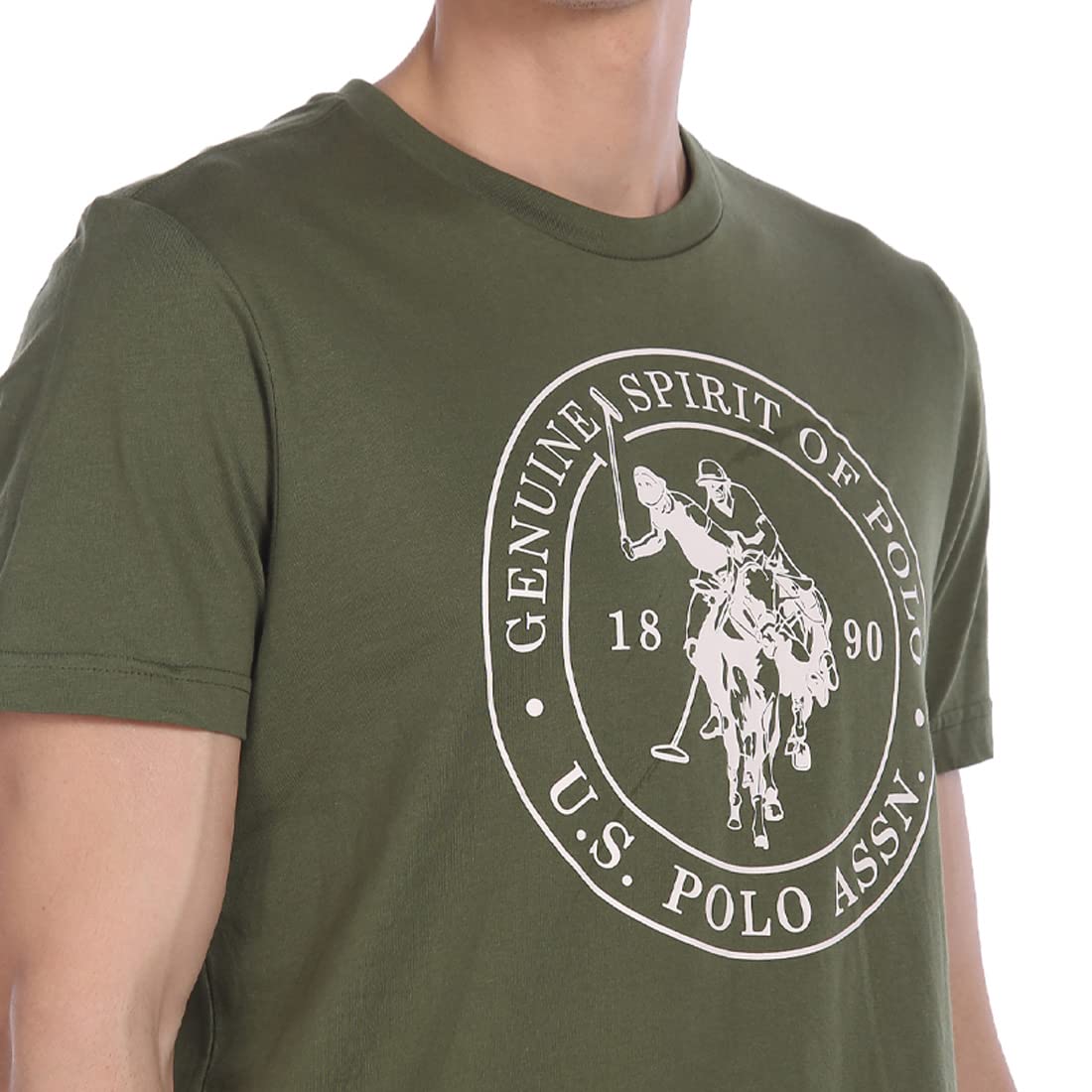 U.S. POLO ASSN. Men's Regular Fit Shirt (I643_OLIVE_M_Olive Green_M)