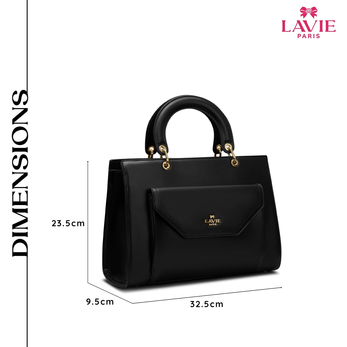 LAVIE PARIS Women's Pisa Box Satchel Bag | Satchel Handbag for Work | Ladies Purse | Stylish Shoulder Bag | Gift for Women
