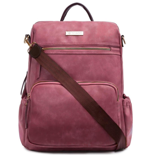 VISMIINTREND Leather Backpacks Bags for Women/Girls Stylish | Shoulder Bag | Sling | Ladies Purse | Office | Travel | College | Daily | Convertible | 14" Laptop | Birthday | Rakhi Gifts for Sisters