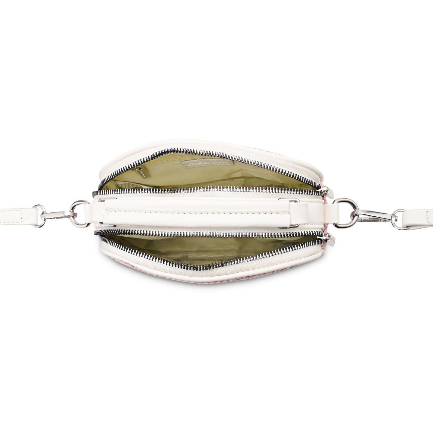 Fastrack Women's Basketweave Dual Compartment Sling Bag | Detachable Adjustable Sling, Dual Zip Compartments, Inner Utility Pockets | 6 Months Warranty