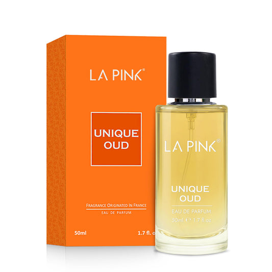 La Pink Unique Oud EDP Perfume for Woman & Man | Oud, Leather, Woody & Musky Notes | Long Lasting Unisex Luxury Fragrance for Men & Women | 50ml