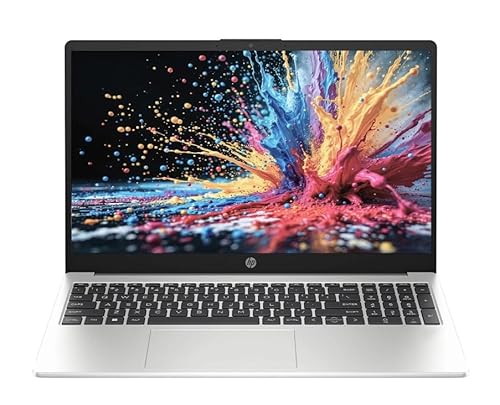HP 15 (2026) Business Laptop with Copilot Key – AMD Ryzen 3 7335U Quad Core, 8GB RAM, 512GB SSD, 15.6" FHD Display, Windows 11 Pro, Thin & Light, Turbo Silver 1.5 Kg