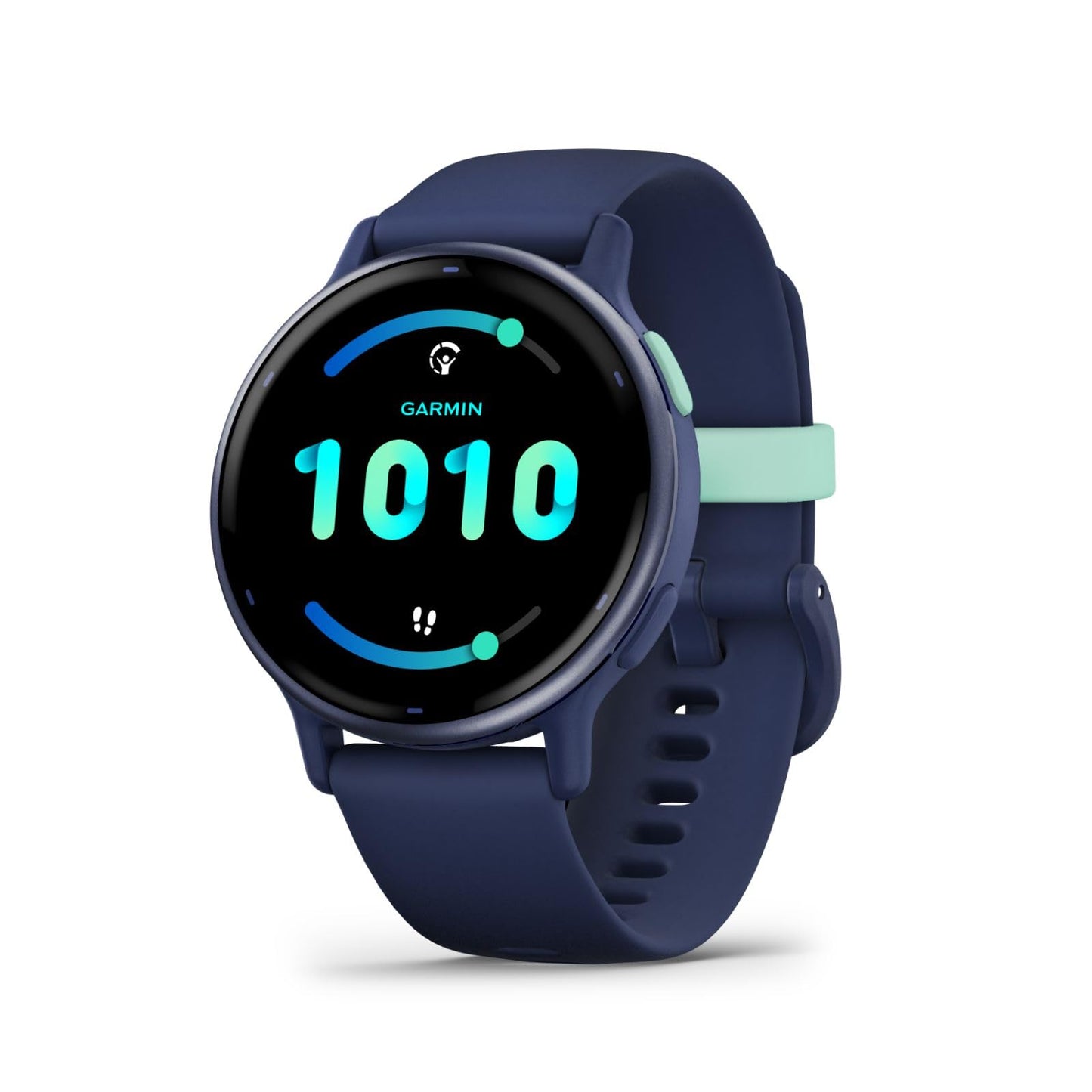 Garmin Vivoactive 5, Health and Fitness GPS Smartwatch, AMOLED Display, Up to 11 Days of Battery |Metallic Navy Aluminum Bezel with Navy Case and Silicone Band