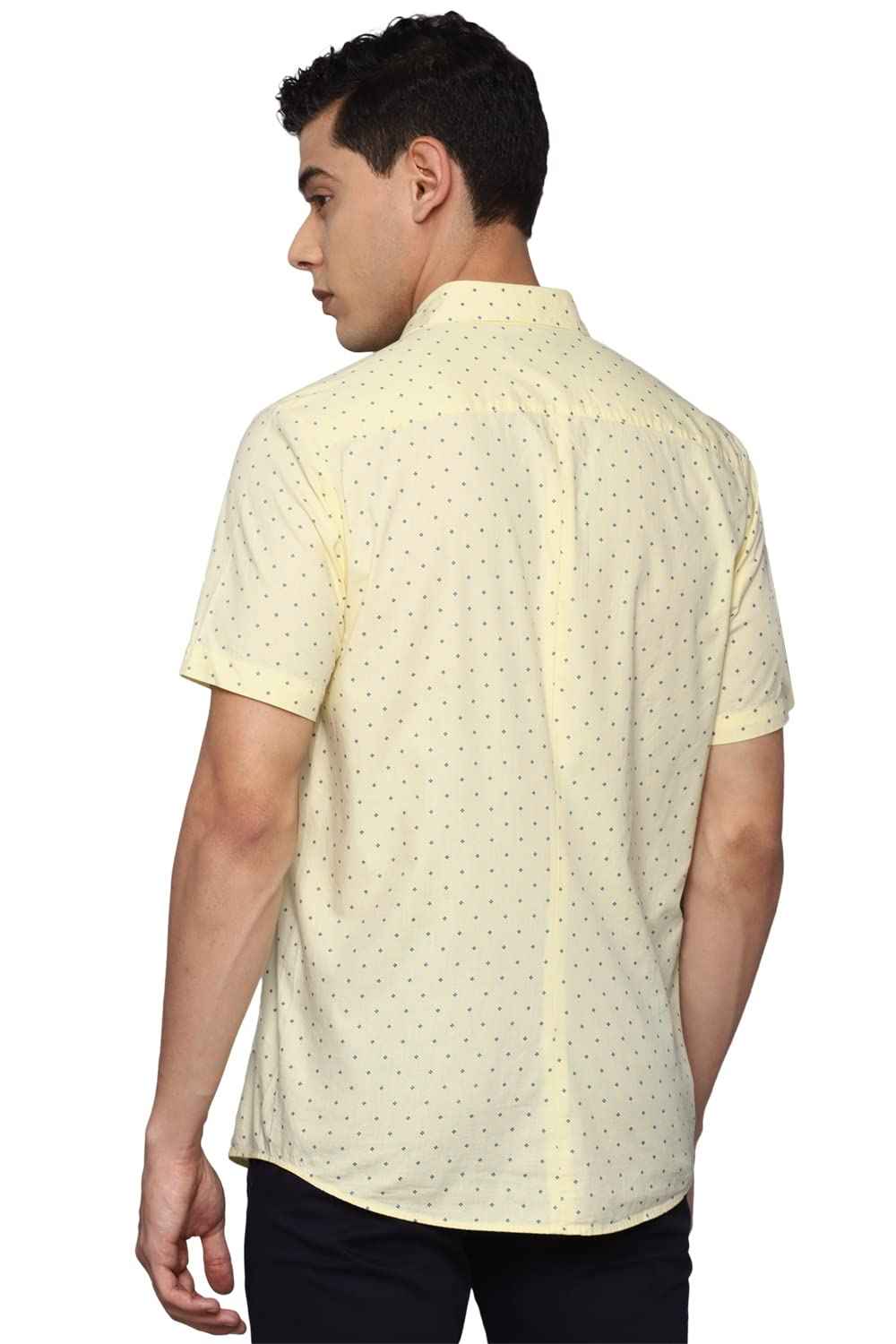 Allen Solly Men's Slim Fit Shirt (ASSHQSPFK02900_Yellow 40)