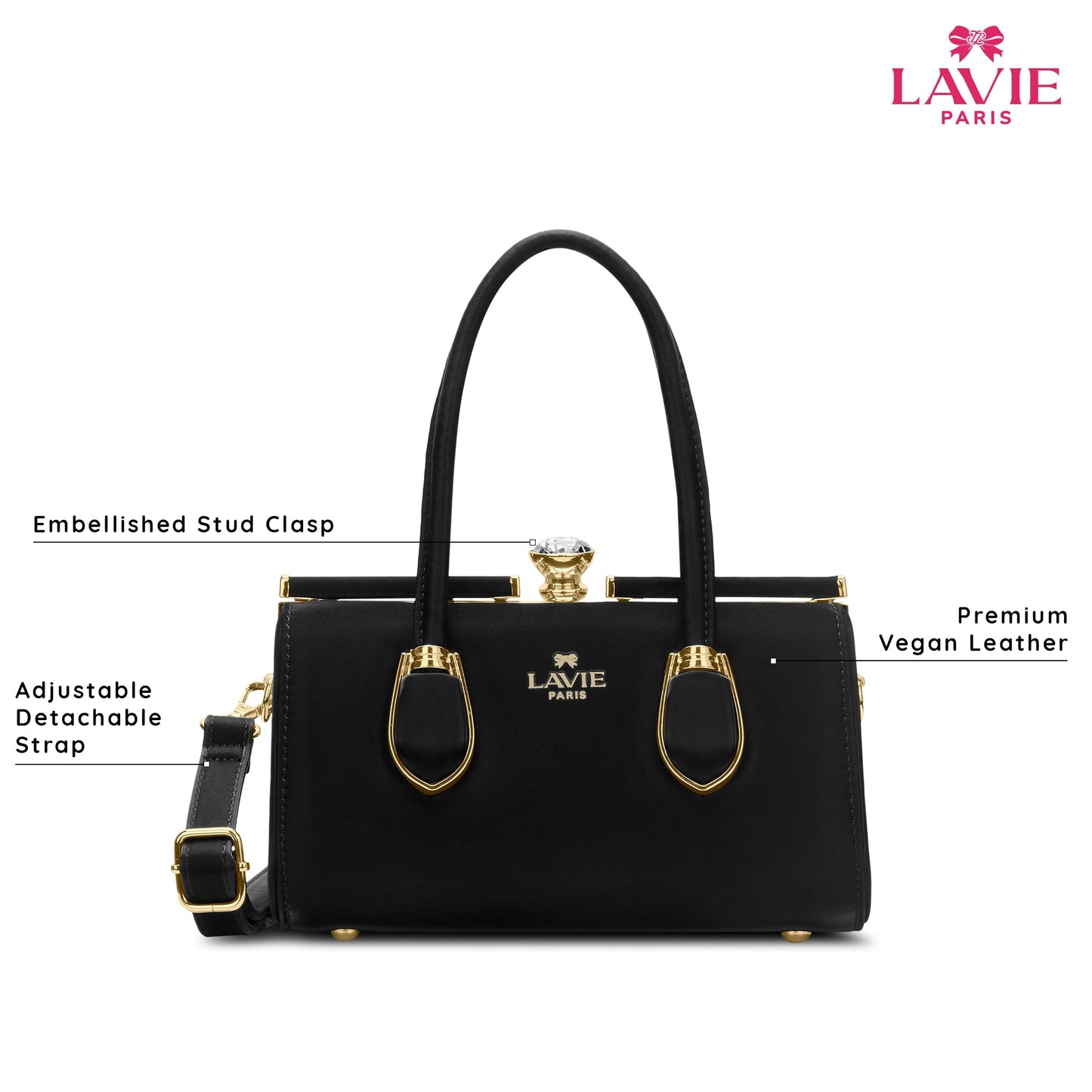 LAVIE PARIS Women's Gazelle Frame Satchel Bag | Satchel Handbag for Work | Ladies Purse | Stylish Shoulder Bag | Gift for Women
