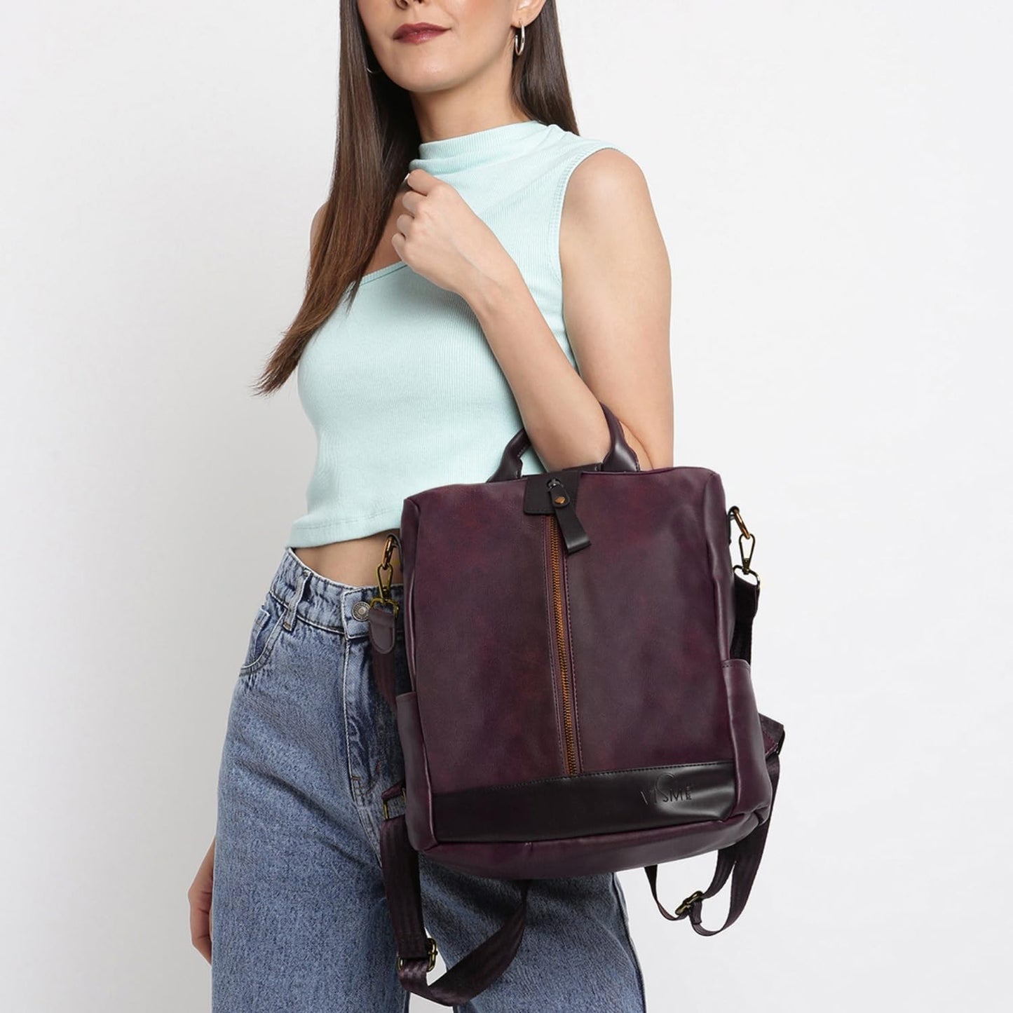 VISMIINTREND Backpack Bags for Women/Girls Stylish| Shoulder Sling Handbag Purse| Office | Travel | College | Daily-Use | Convertible |13 Inch Laptop Backpacks | Corporate Gifts|Rakhi Gift for Sister