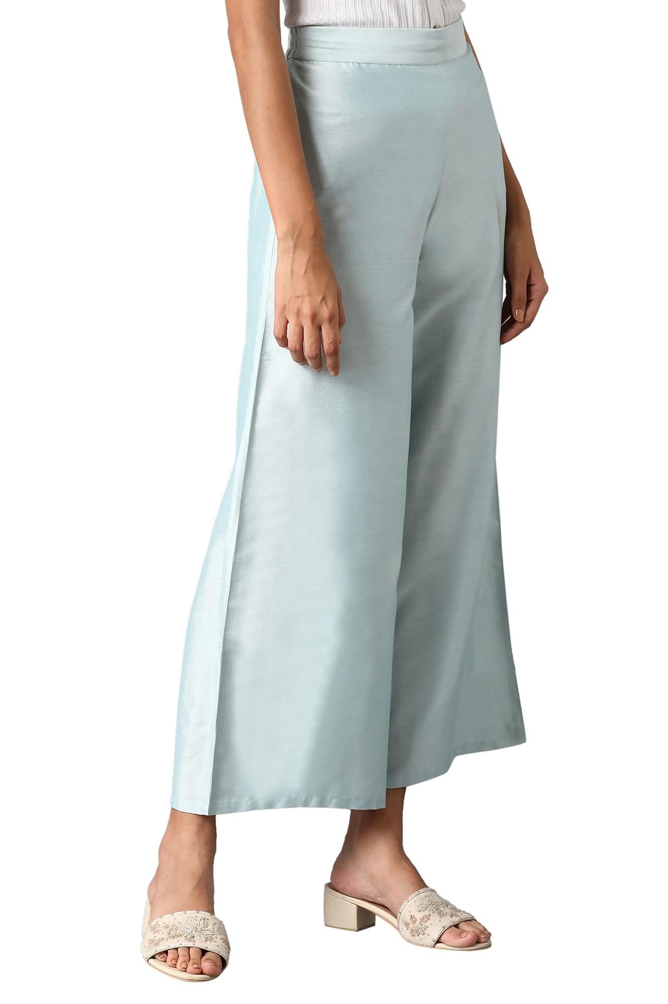 W for Woman W Strechable Parallel Pants for Women | Trousers for Women Blue