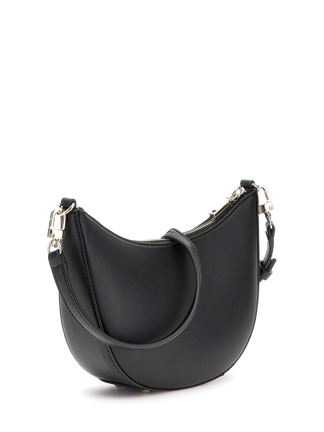 GUESS Black Applique Zaria Mini Top Zip Shoulder Bag