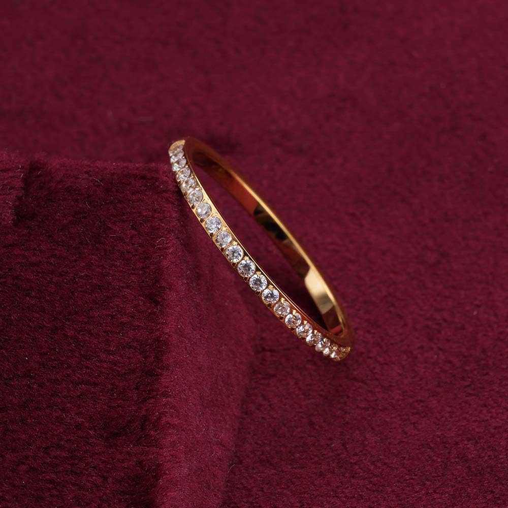 PALMONAS Sparkling Serenity Gold Ring for Womens - Waterproof & Anti-Tarnish