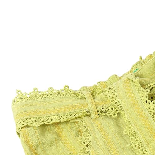 United Colors of Benetton Textured Regular Fit Lace Details Trousers