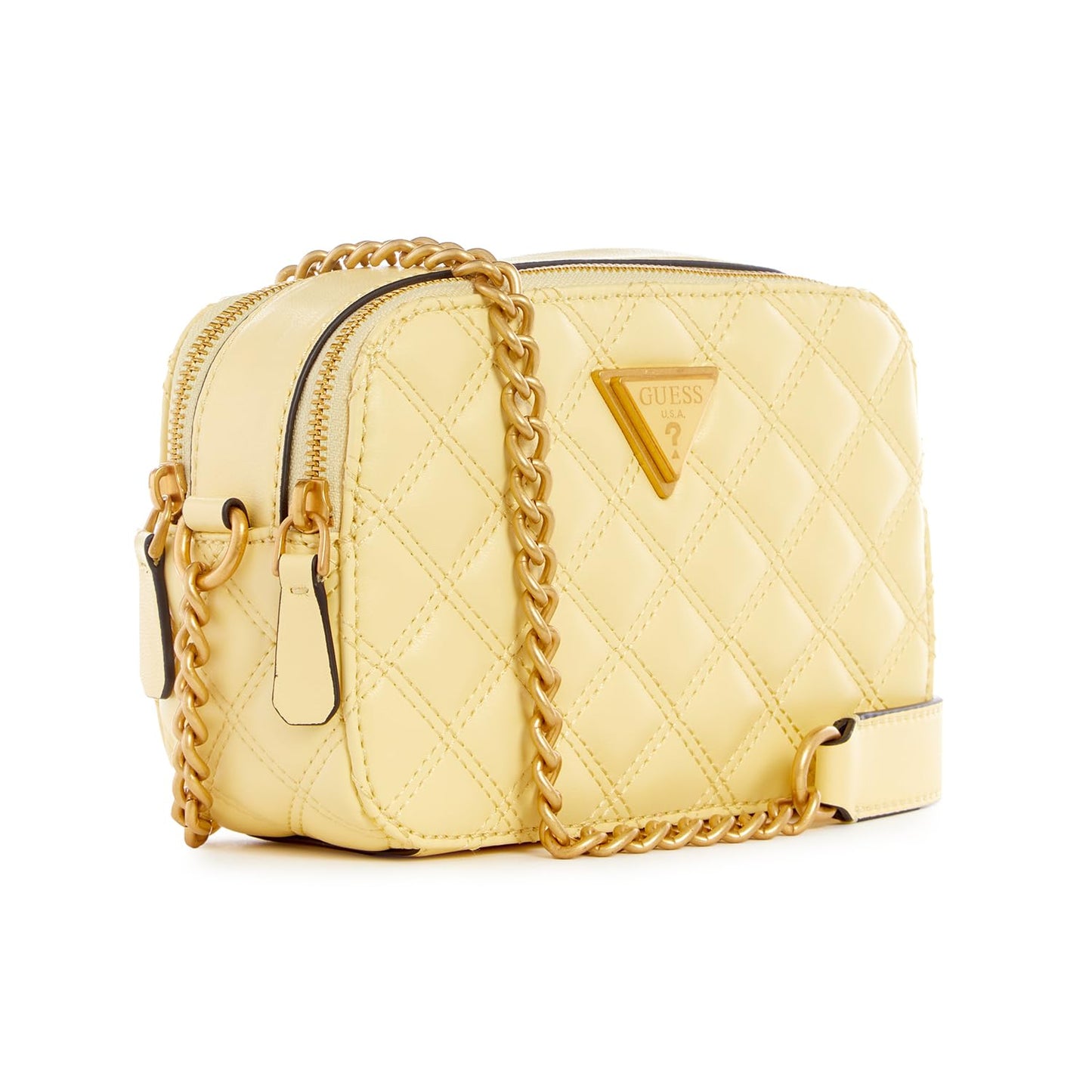 Guess Women's Yellow Solid Crossbody Bag| Ladies Purse Handbags | Gift For Ladies