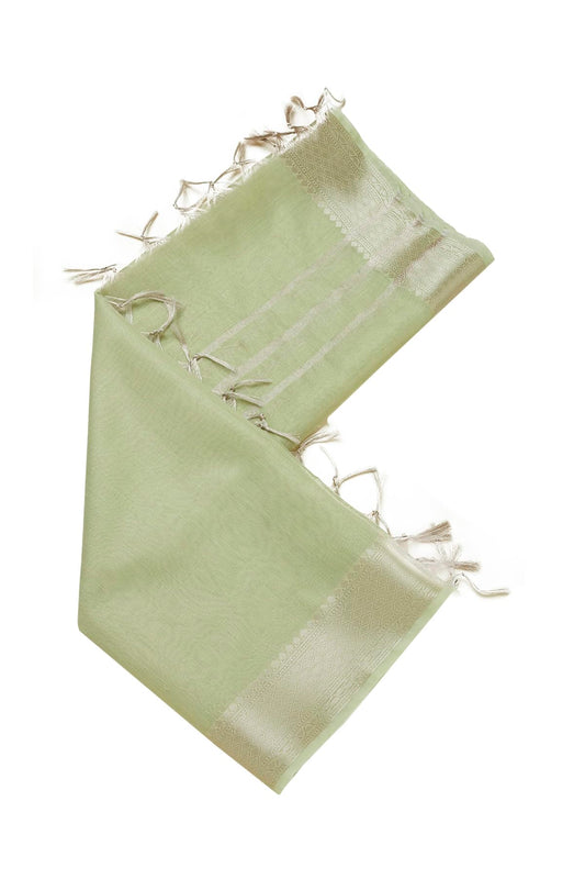 Soch Womens Light Green Polyester Solid Dupatta
