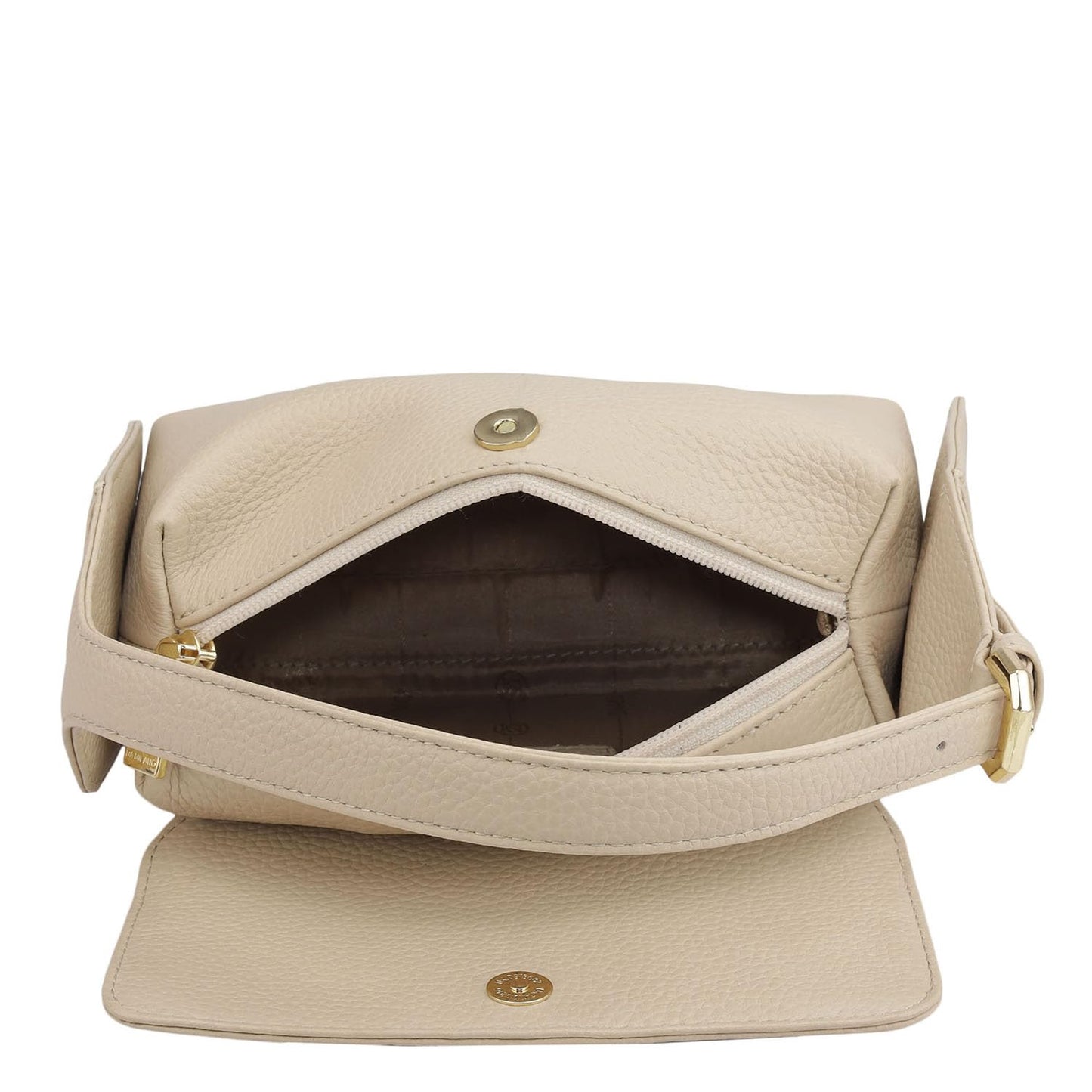Da Milano Women's Leather Sling Bag - Dove