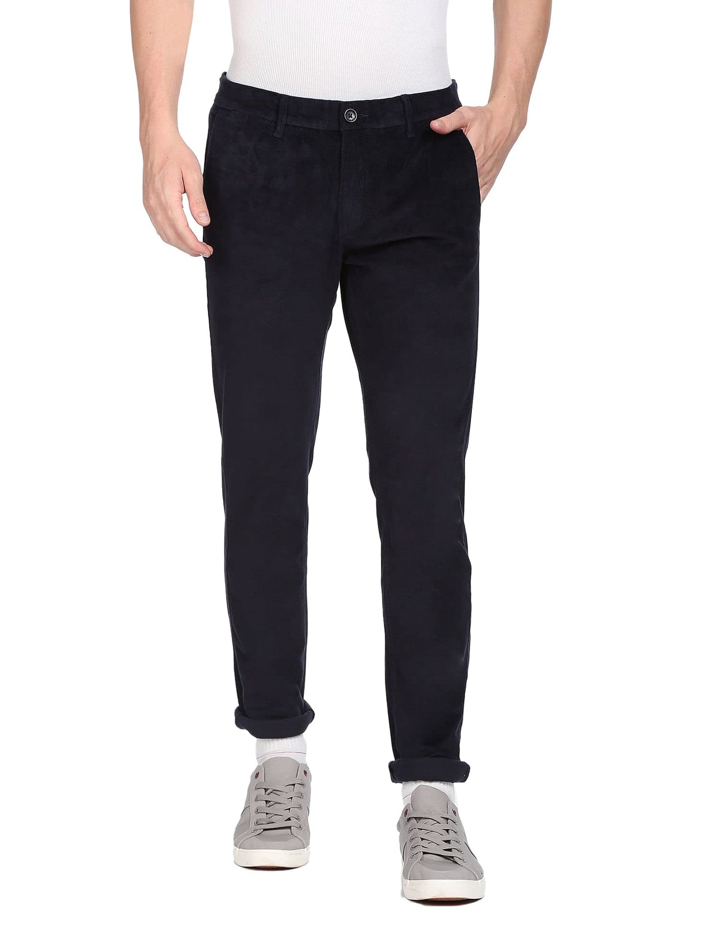U.S. POLO ASSN. Men's Slim Casual Pants (USTRO0523_Navy_34)