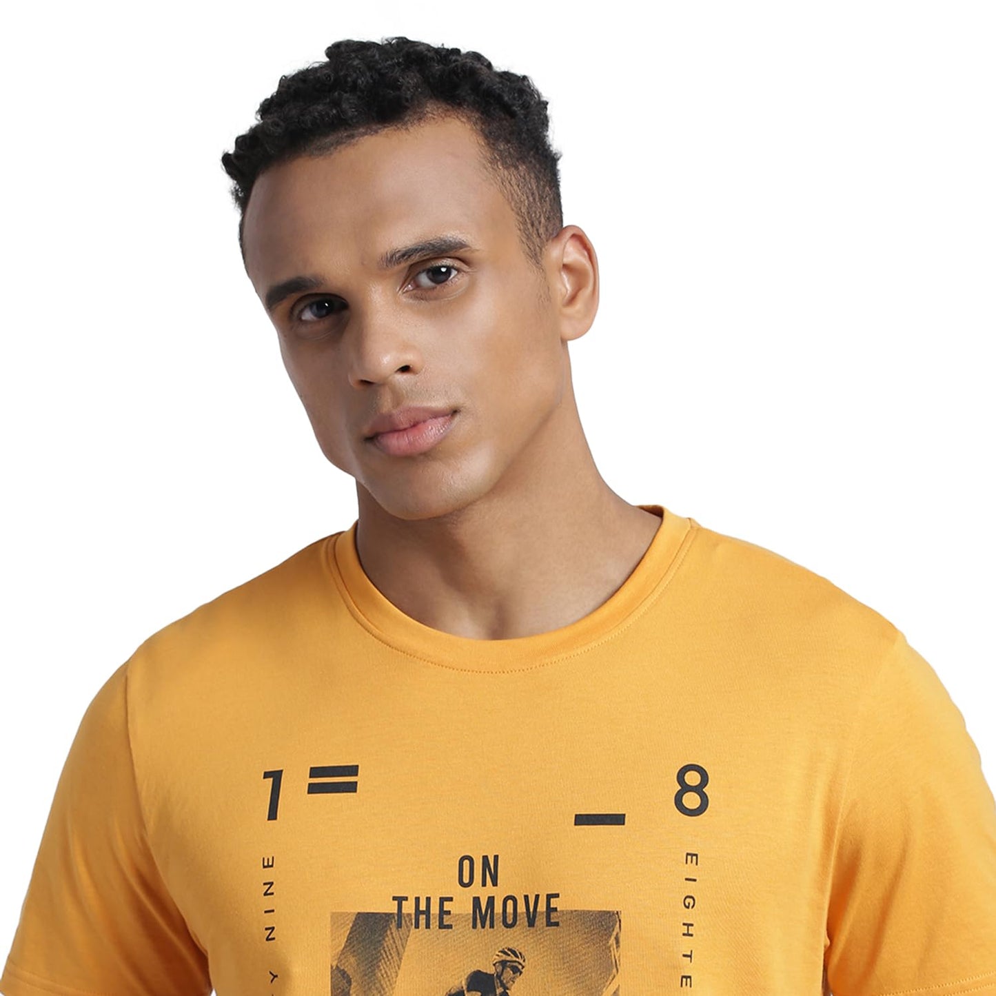 Lee Men's Slim Fit Shirt (LMTS004889_Yellow