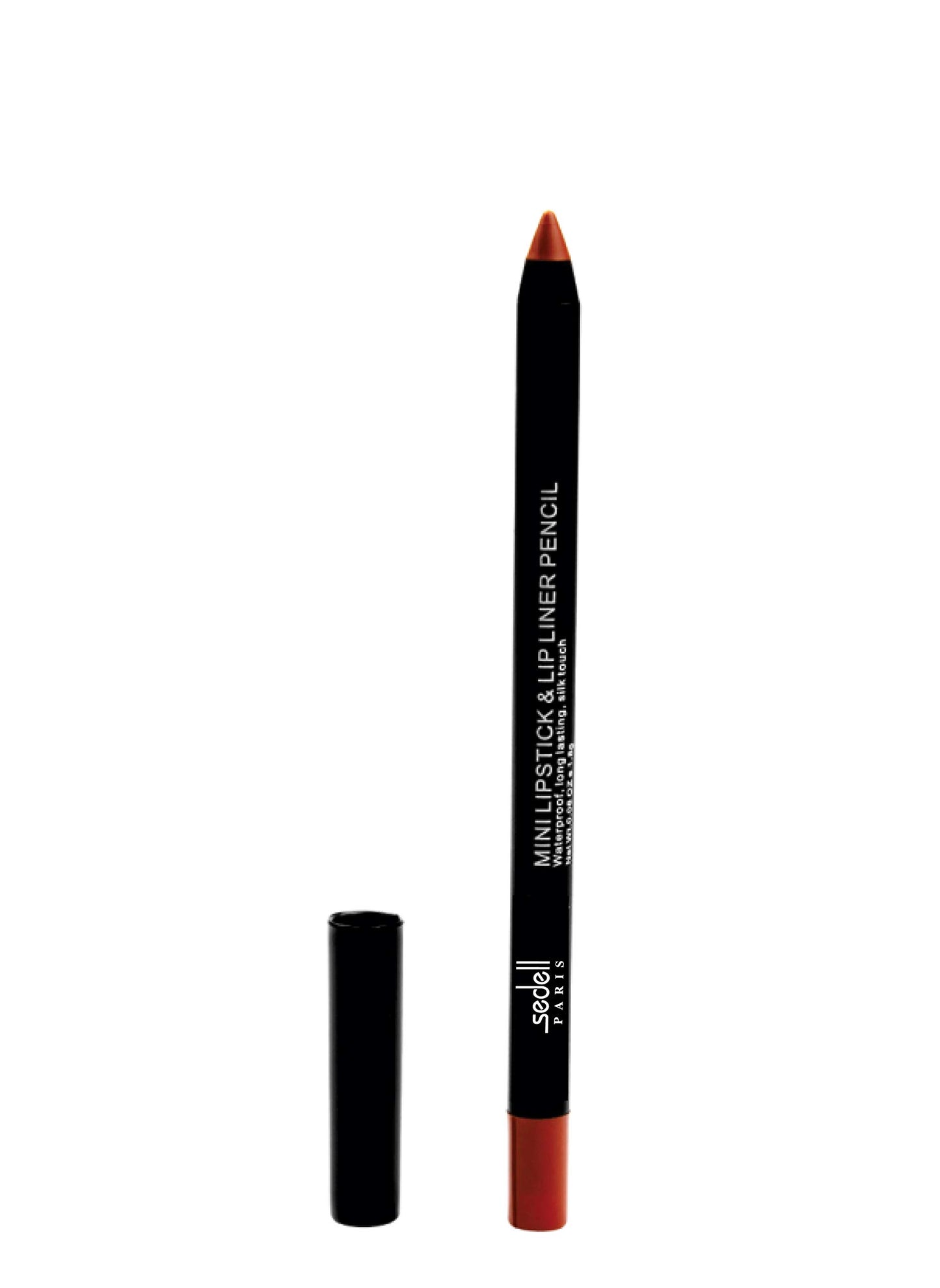 Sedell Professional Mini Lipstick & Lip Liner Pencil, Red,