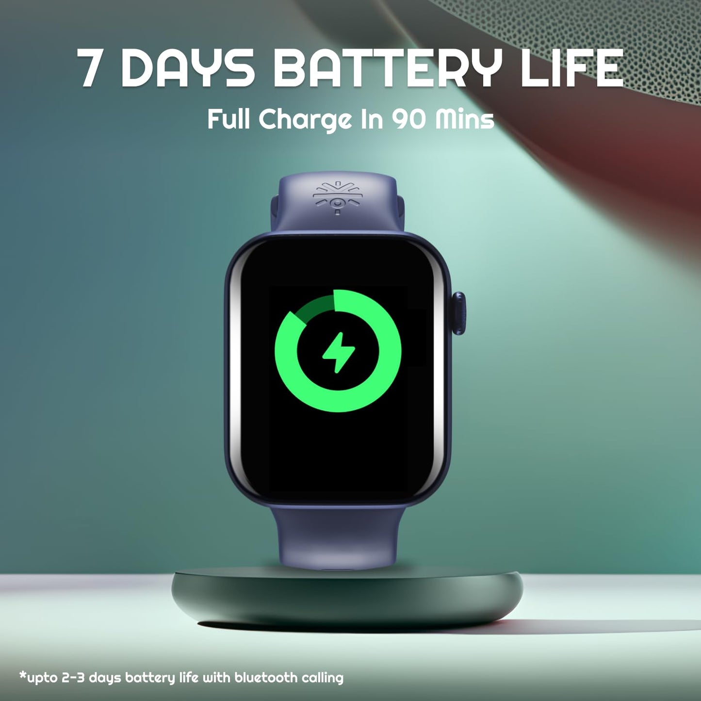 (Refurbished) Cult.Sport Burn 1.78" AMOLED, 368 * 448 res, BT Calling, Crown Control, Voice Assistant, AOD Smartwatch (Dark Blue Strap, Free Size)