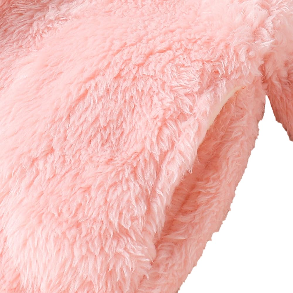 Hopscotch Girls Polyester Waist Length Jackets in Peach Color For Ages 4-5 Years