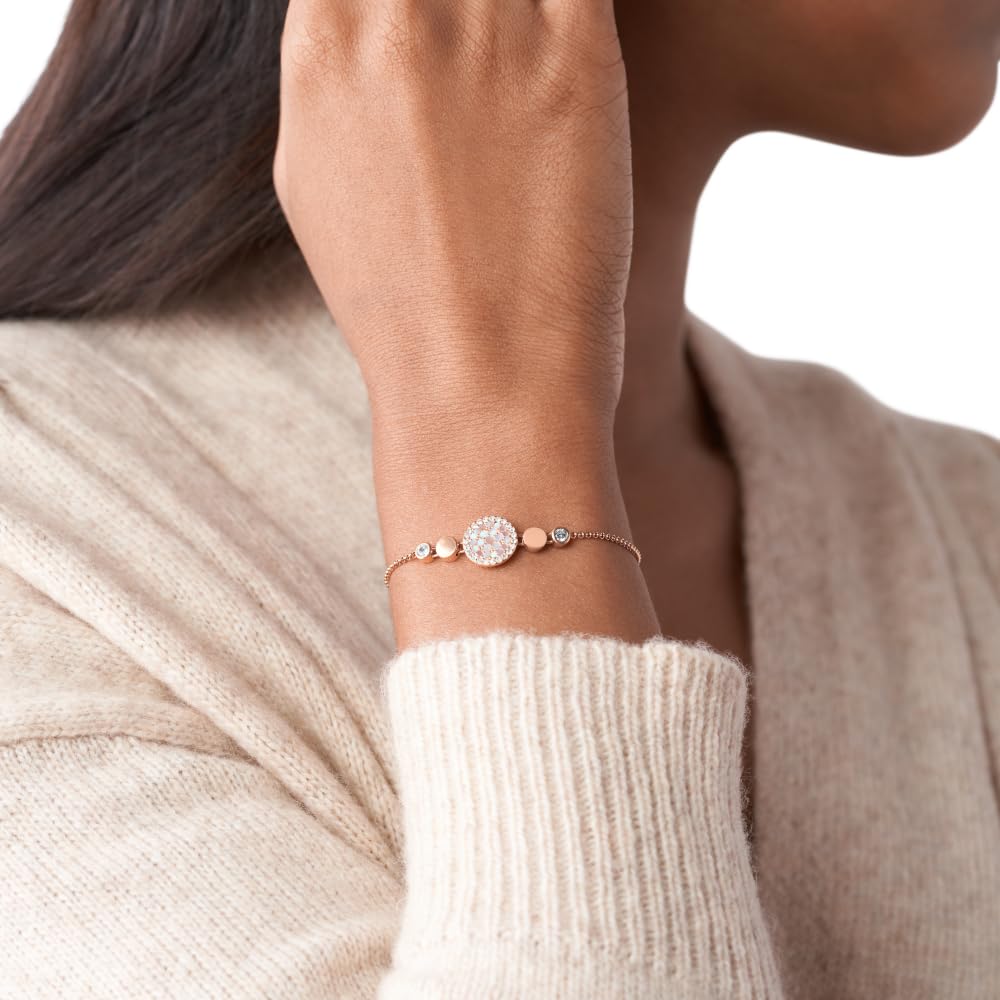 Fossil Women's Mop Rose Gold Bracelet Jf02905791