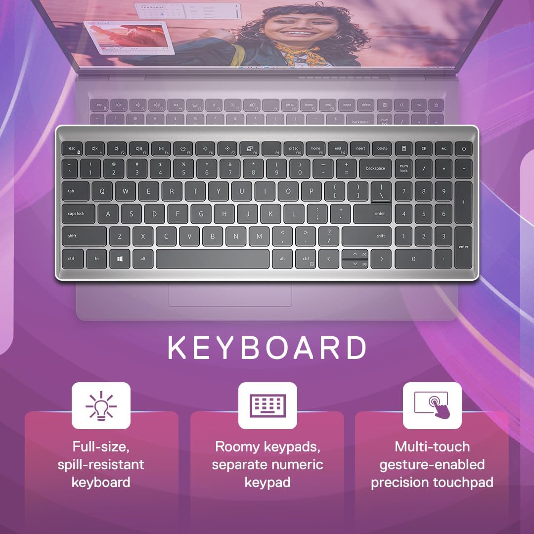 Dell Vostro 3530 Laptop 15.6" FHD Display, 13th Generation Intel Core i5-1334U Processor, 16GB DDR4 RAM, 512GB SSD, Intel Iris Xe Graphics, Win 11 + Office H&S 2024- Titan Grey, 1.66 Kg