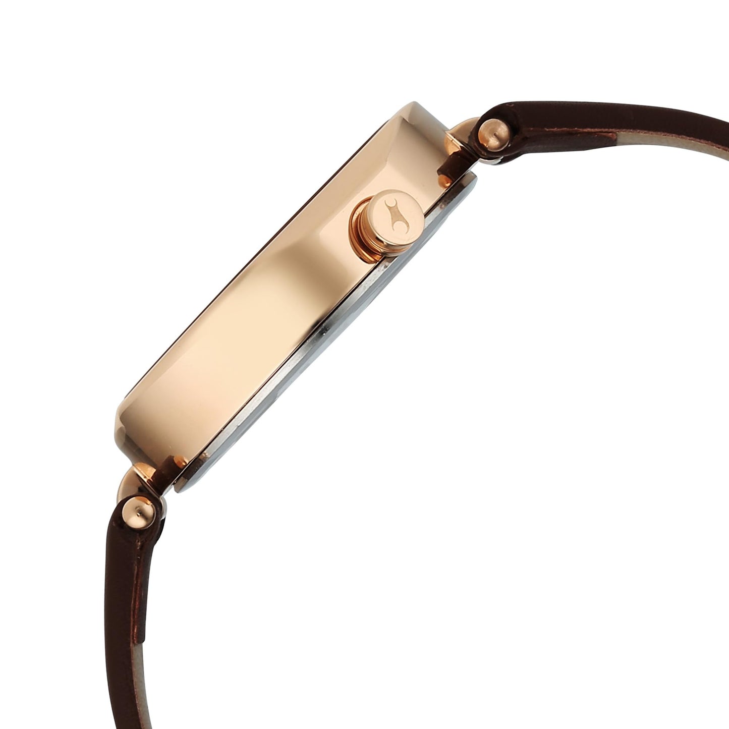 Fastrack TIK Tok 5.0 Quartz Brown Shaped Dial Women's Watch | Leather Strap Material | Watches for Women Analog - 6319WL01