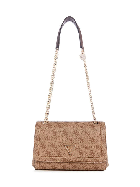 GUESS Women's Brown Printed Crossbody Bag| Ladies Purse Handbags | Gift For Ladies