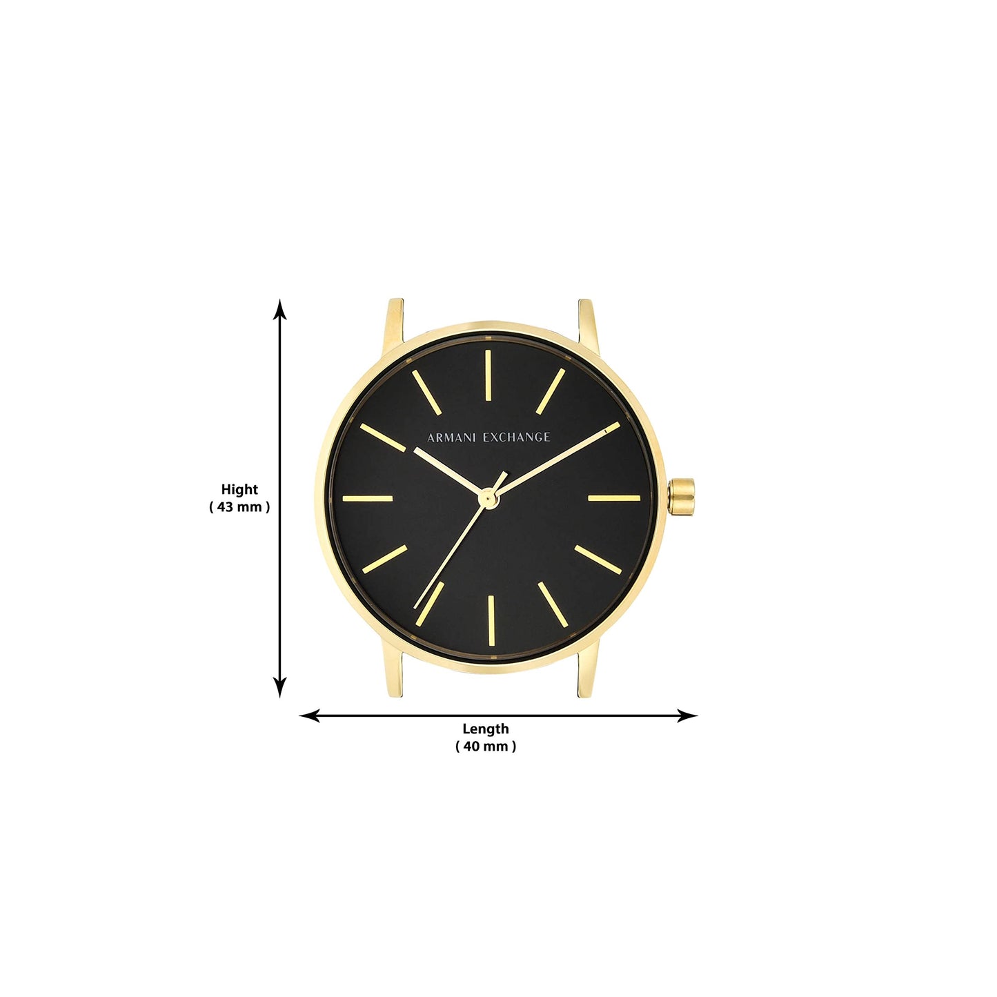 Armani Exchange Analog Black Dial Women's Watch-AX5548 Stainless Steel, Black Strap