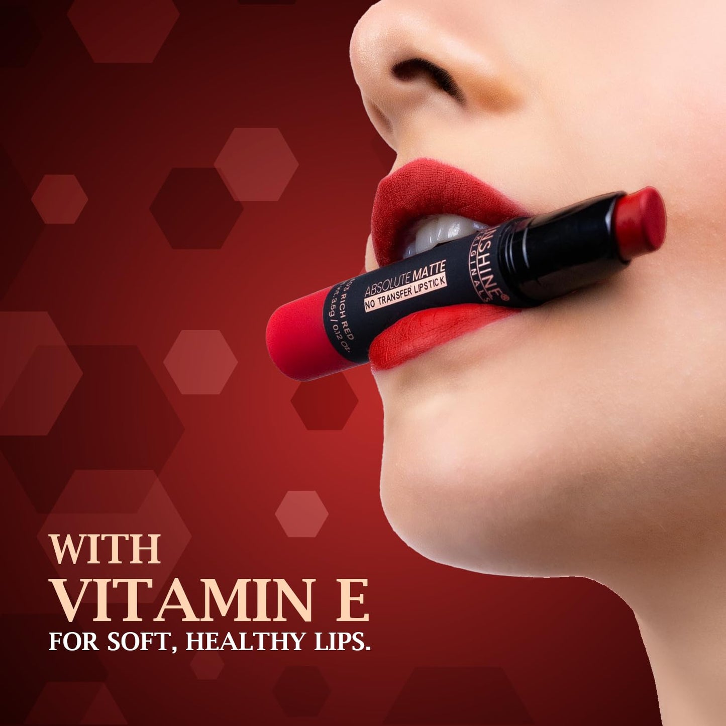 INSHINE Absolute Matte Lipstick - Long-lasting, Transfer-resistant, Velvety Matte Finish with Intense Color, Up to 12 Hours Wear | Perfect for Sophisticated Lips - RED WINE