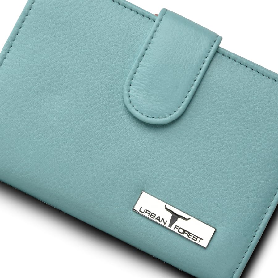 URBAN FOREST Arya Pastel Blue Leather Wallet for Women