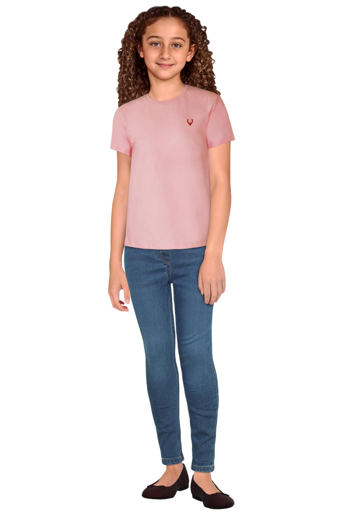 Allen Solly Junior Girl's T-Shirt (Pack of 2) (AGTSERGF218072_Yellow_16)