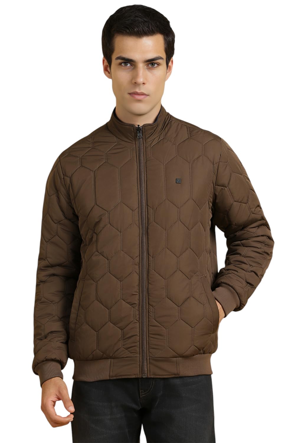 Allen Solly Men's A-Line Coat (ASJKMJBOFZ41125_Navy