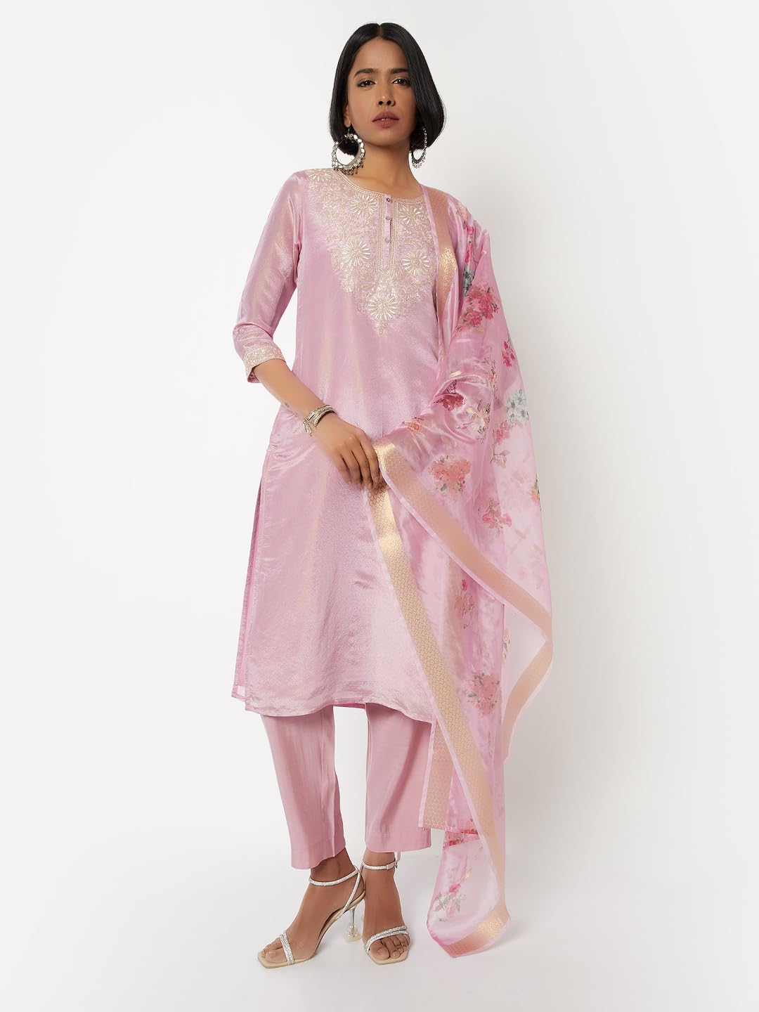 Max Women's Cotton Blend Kurta Set