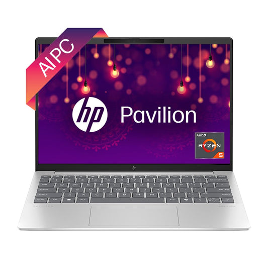 HP Pavilion Aero AI Laptop, AMD Ryzen 5 8640U, 10-12 Tops, 16GB LPDDR5x, 512GB SSD, 13.3-inch (33.8cm), Ultra-Light, WUXGA, AMD Radeon Graphics, 5MP Camera (Win 11, Office 21, Silver, 1kg) bg0016AU