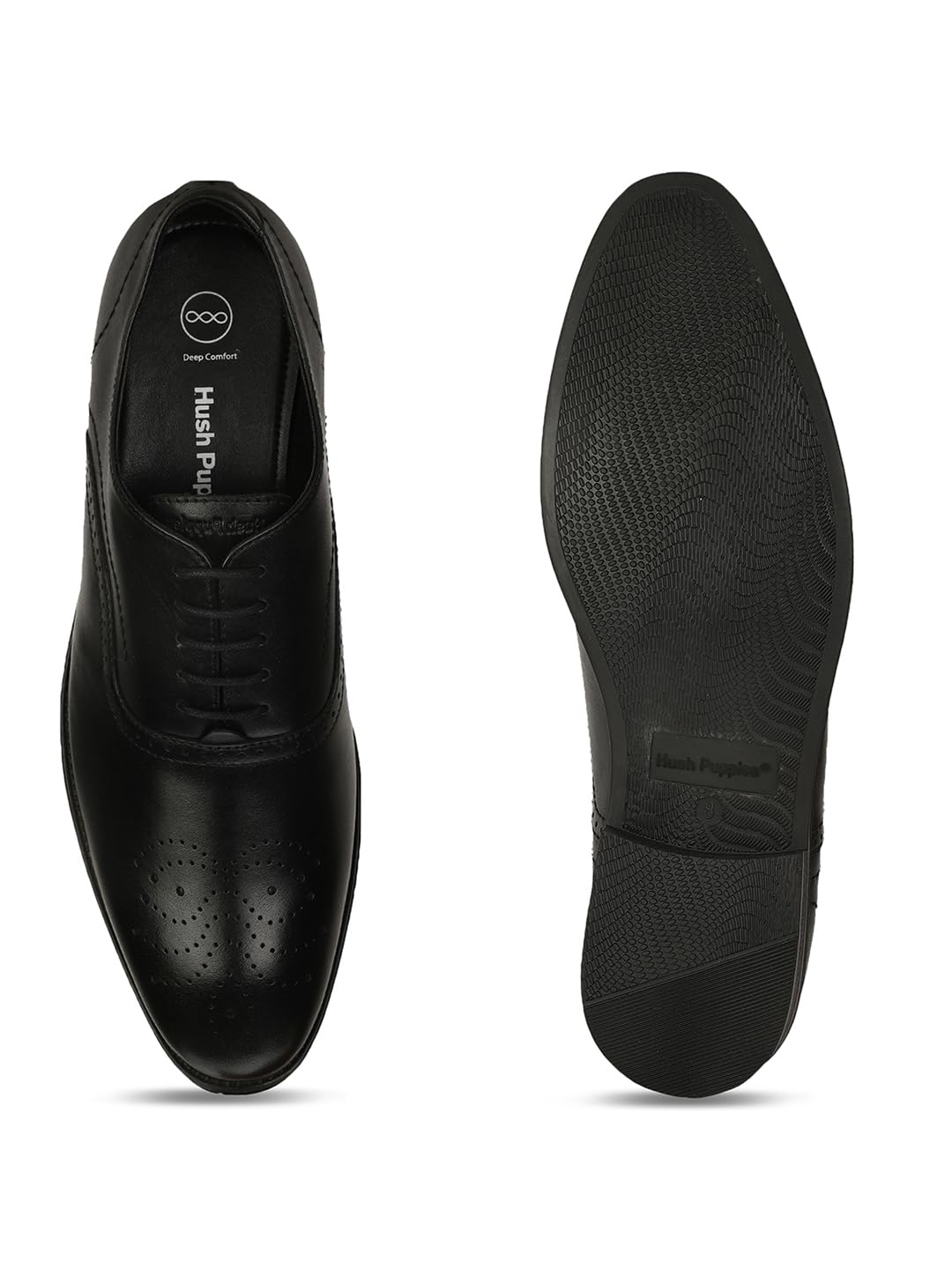 Hush Puppies Mens Brandon Oxford E 23 Black Formal Shoes - 10 UK (8346000)