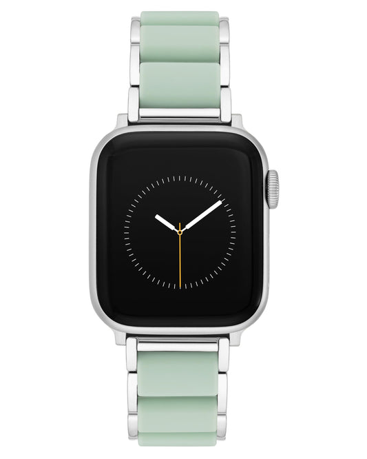 Anne Klein Silicone Fashion Bracelet for Apple Watch, Secure, Adjustable, Apple Watch Replacement Band, Fits Most Wrists, Green