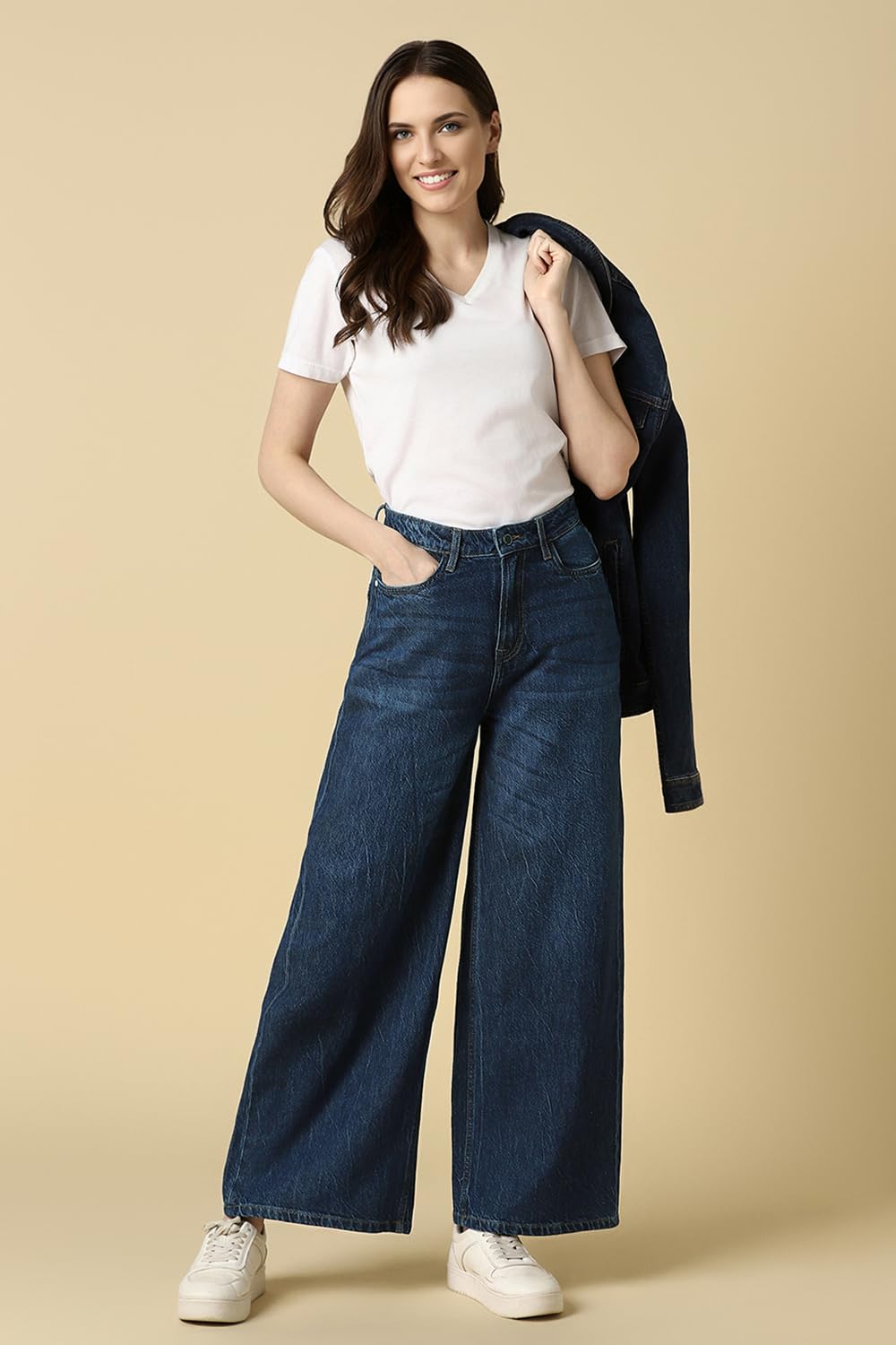 Allen Solly Women Navy Mid Wash Jeans