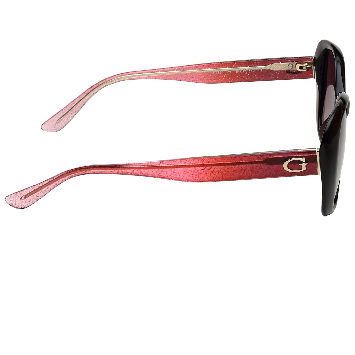 GUESS None Square Women's Non-Polarized Sunglasses Women S7554 52F 54 Non-Polarized Sunglasses|54|Brown Graded Color Lens, Medium