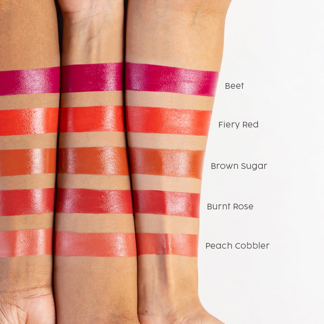 House of Makeup Dab N Glow Lip and Cheek Tint | Pigmented Blusher for Face Makeup | Creamy, Easy-Blend Multi-Use Tint for Women & All | 8 gms | Peach Cobbler