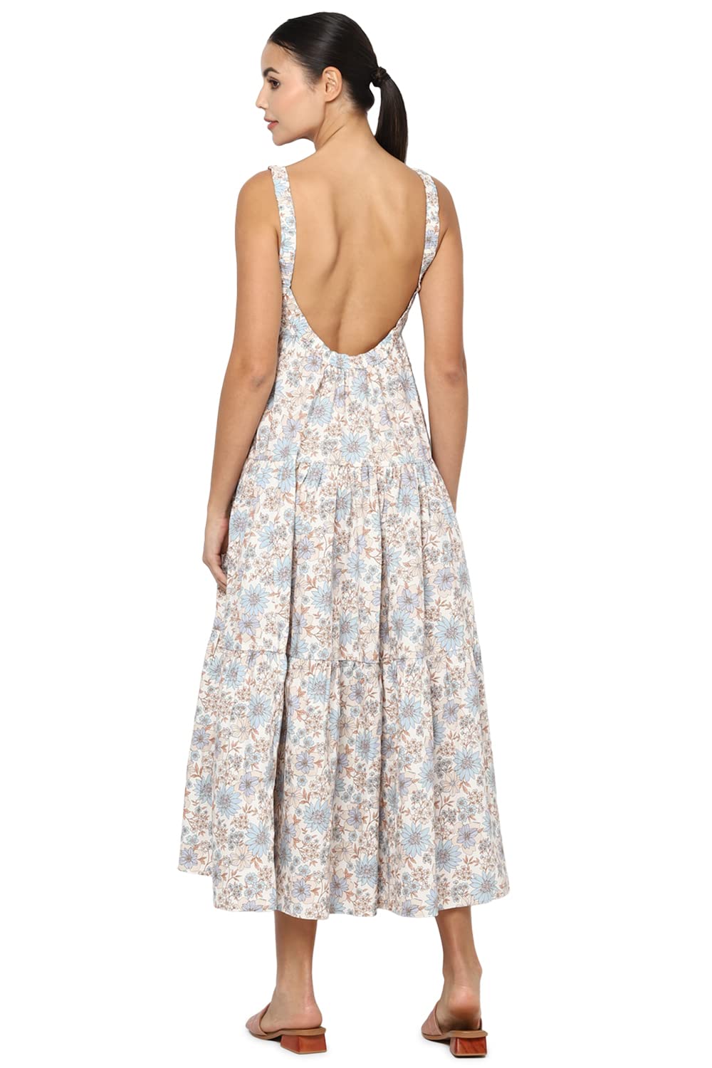 American Eagle Women's Cotton Modern Maxi Dress (WES0396648900_Multi-Colored