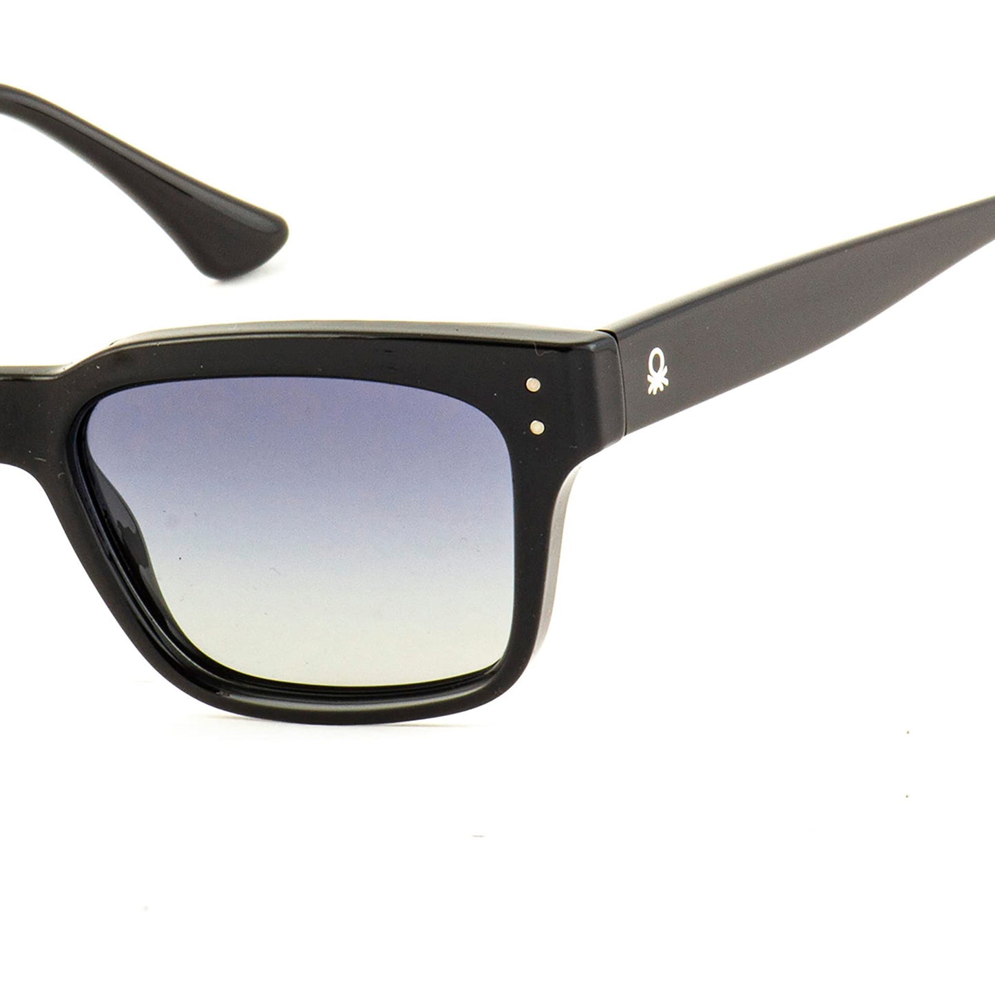 UNITED COLORS OF BENETTON blue lens with gradiant square sunglass full rim black frame