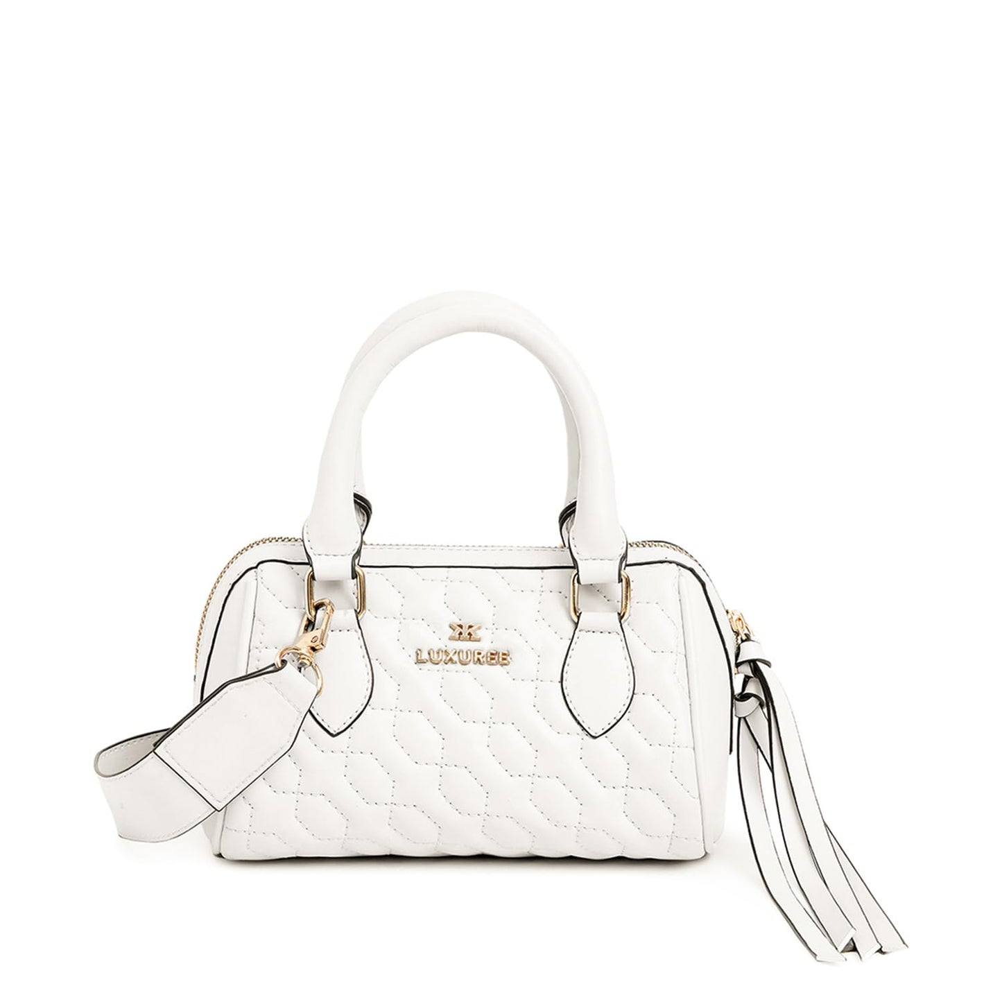 KLEIO Quilted Vegan leather Medium Handbag With A Pouch & sling For Women & Girls