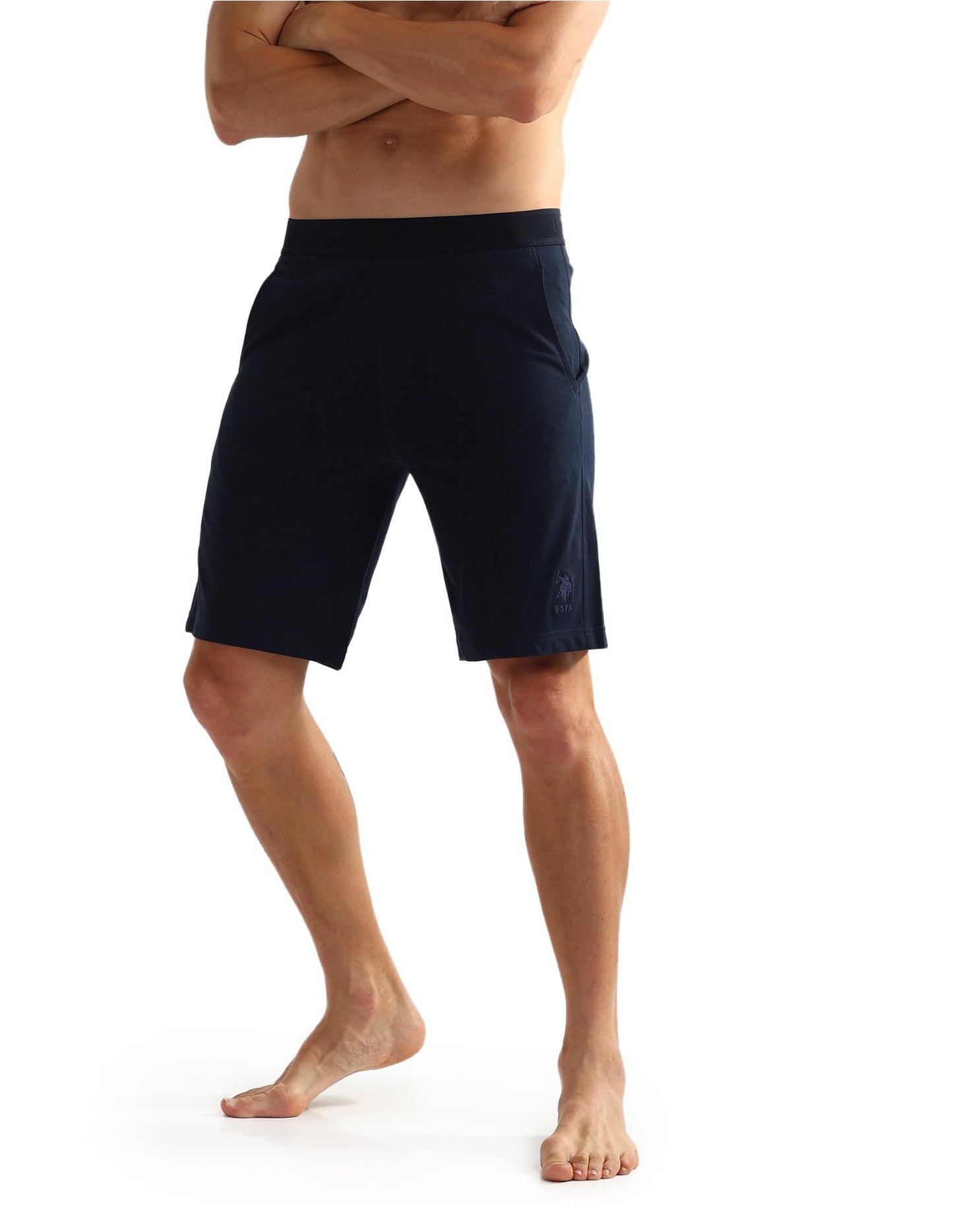 U.S. POLO ASSN. Men's Hybrid Shorts (LS001-PL_Navy