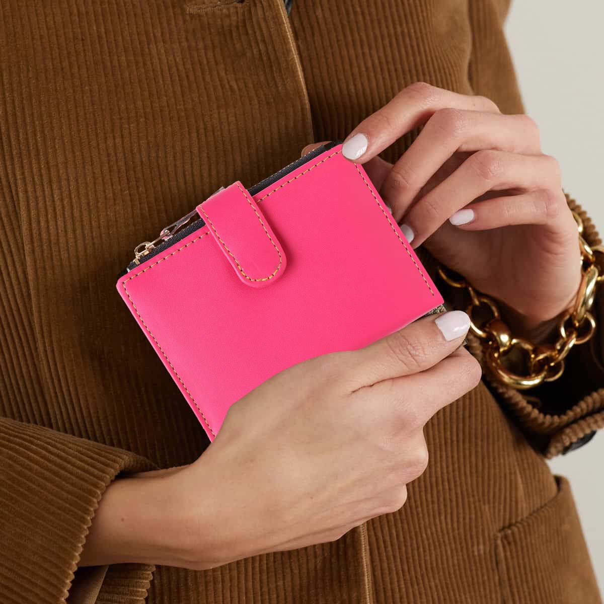 TnW Small Women's Wallet -PU Leather Multi Wallets | Credit Card Holder | Coin Purse Zipper -Small Secure Card Case/Gift Wallet for Women and Girls