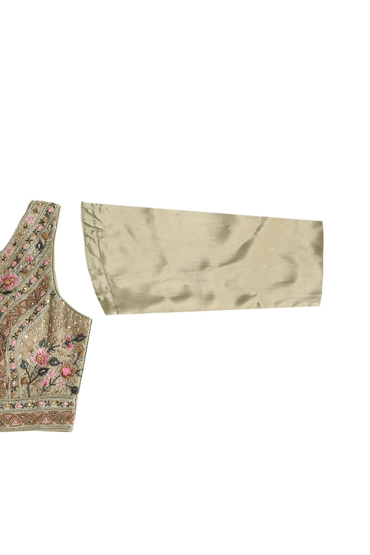 Soch Women's Crepe Lehenga Choli Set (OWS5CD21814_Sap Green_XL)