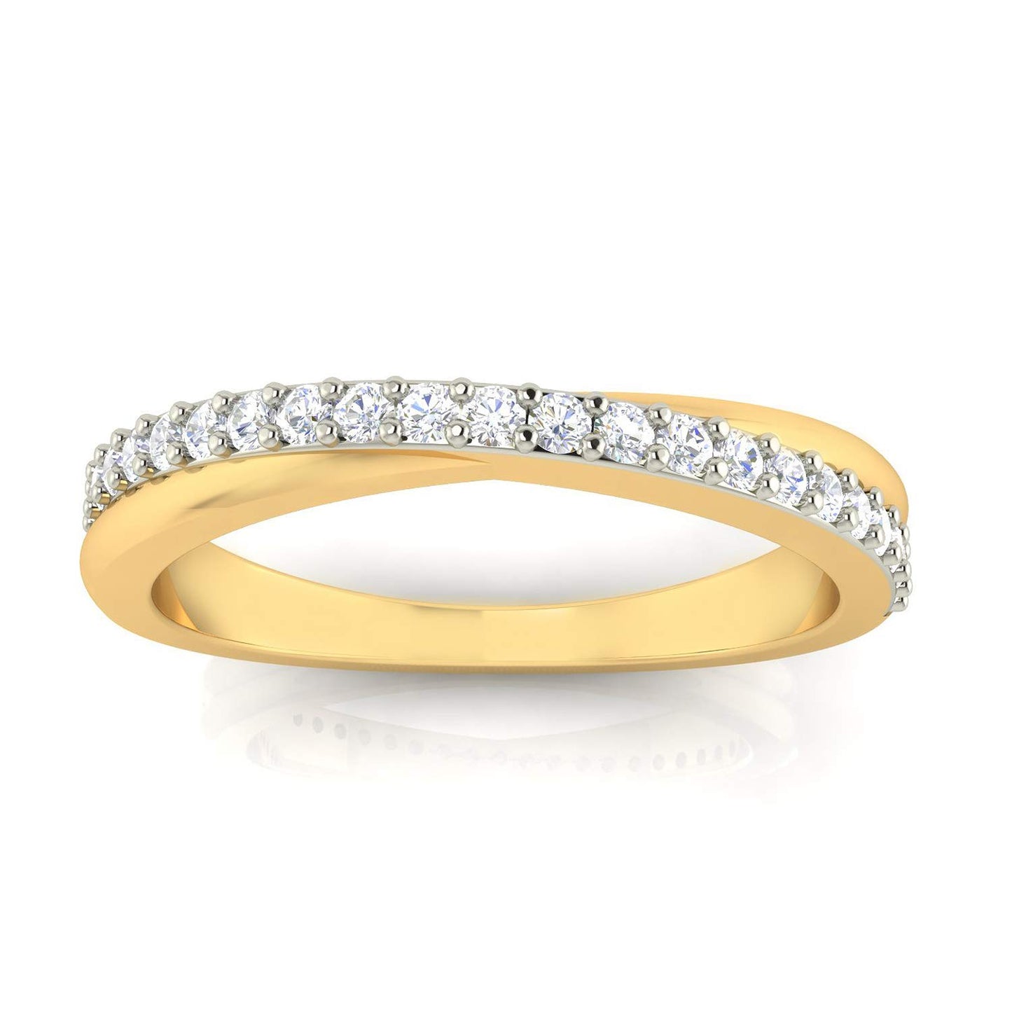 Avsar 18k (750) Yellow Gold and Diamond Ring for Women