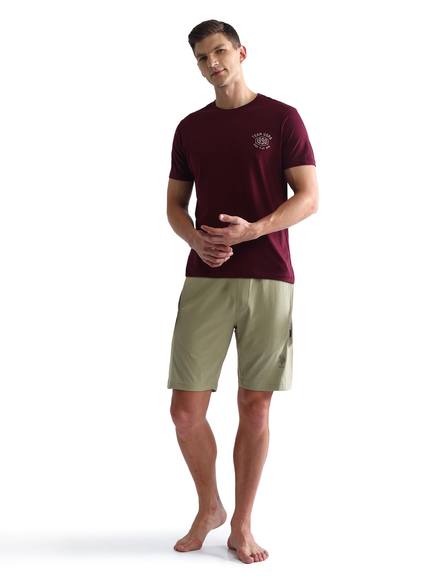U.S. POLO ASSN. Men's Hybrid Shorts (OES04-PL_Elm