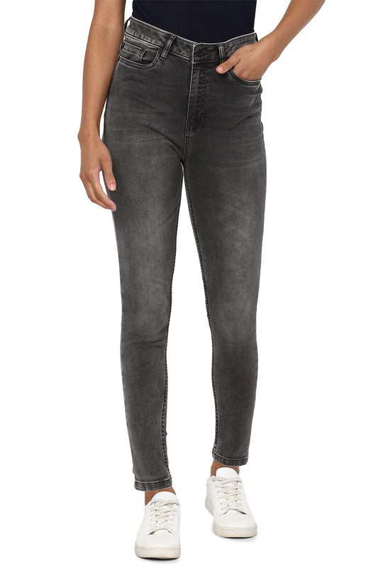 Allen Solly Women's Skinny Jeans (AHDNCSSFS04839_Grey_28)