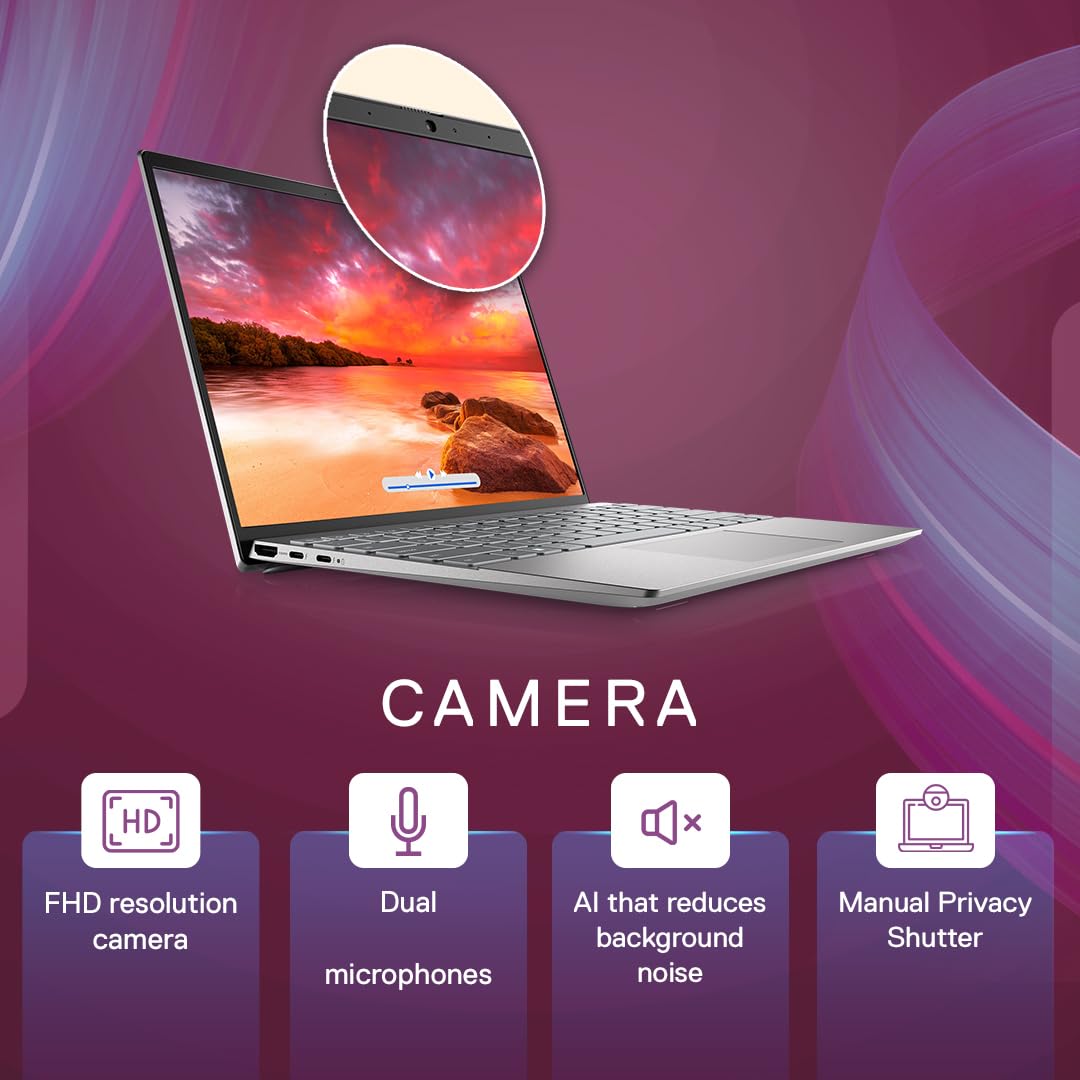 Dell Inspiron 5330 Laptop, Intel Evo Platform Powered by Intel Core i7-1360P Processor/16GB LP DDR5/1TB SSD/13.3" (33.78cm) QHD+ 300 nits/Win 11 + MSO'21/15 Month McAfee/Platinum Silver/1.24kg