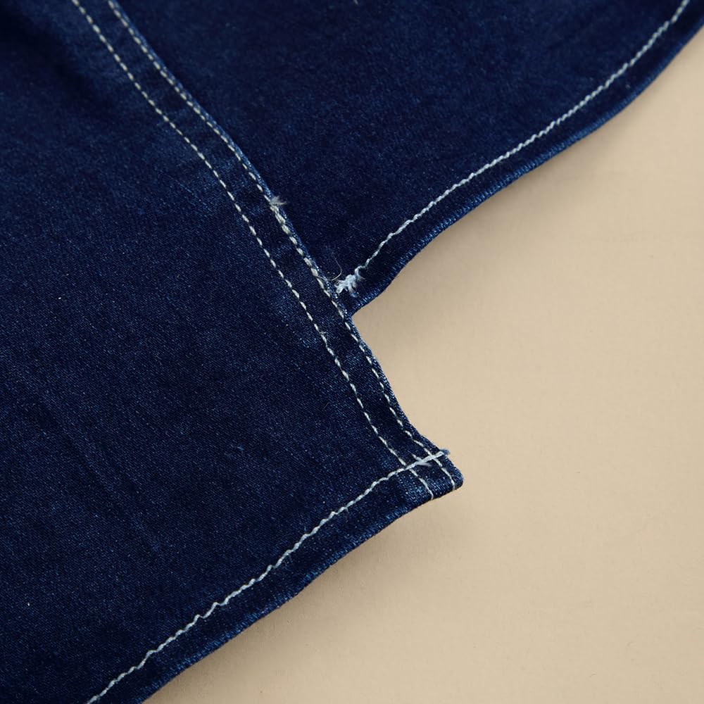 Hopscotch Girls Regular Fit Navy Solid Print Skirts