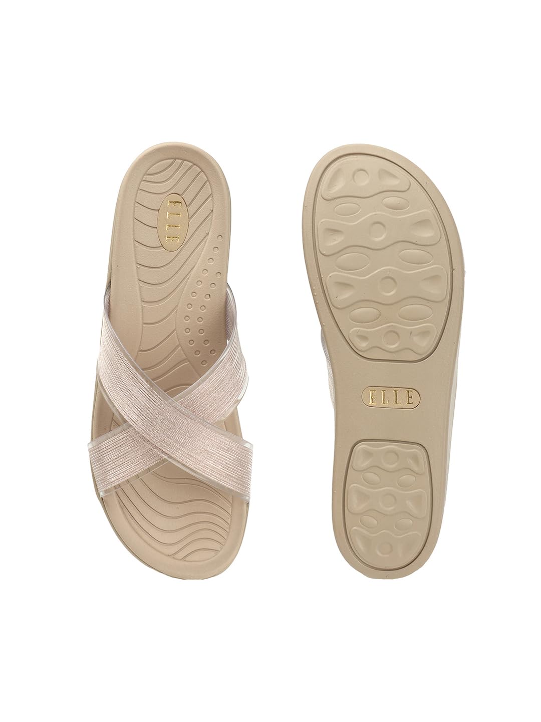 ELLE Women Platform Heel Sandal, Rose Gold, UK-5